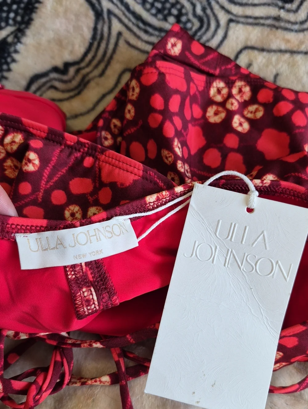 Ulla Johnson Positano Maillot One Piece Swimsuit Size L Coral NWT